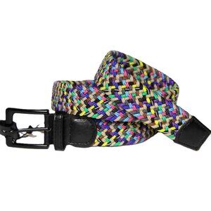 Stretchy Brand Braided Casual Belt Multicolor Stretch Men's Size S/M 30-32